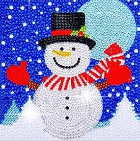Muñeco de nieve con bufanda (kit pequeño)