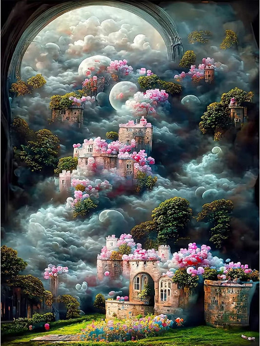 Pintura Diamante - Castillo en las nubes