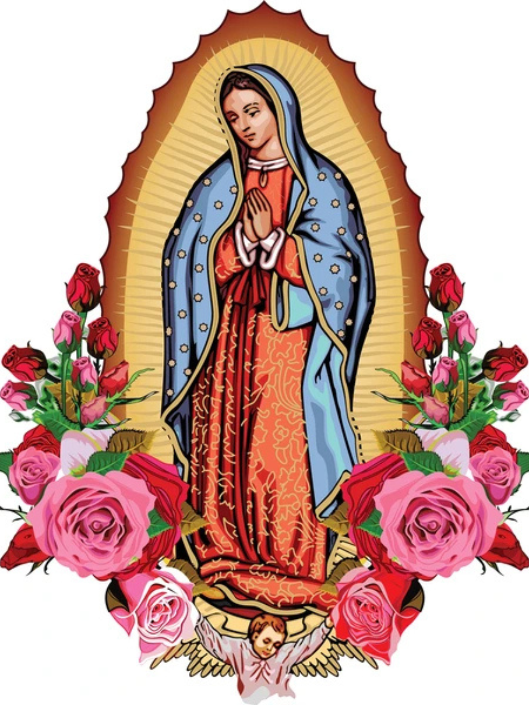 Virgen de Guadalupe diamante cuadrado