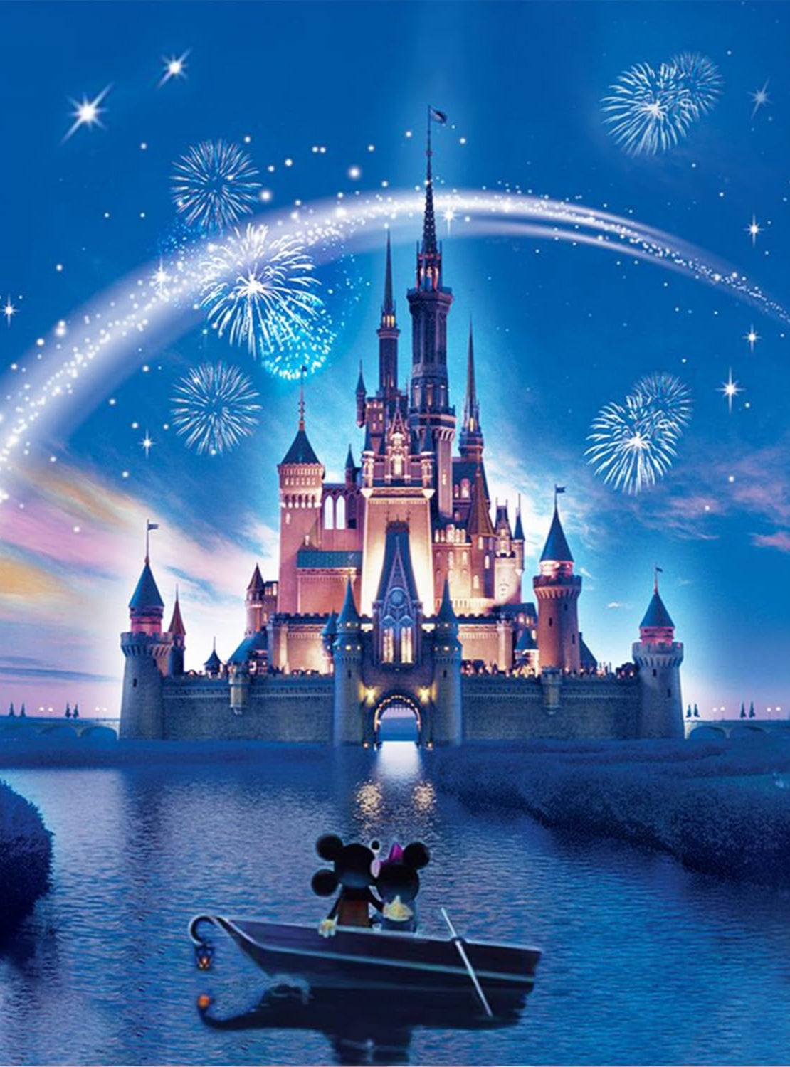 Castillo de Disney - kit premium de pintura diamante