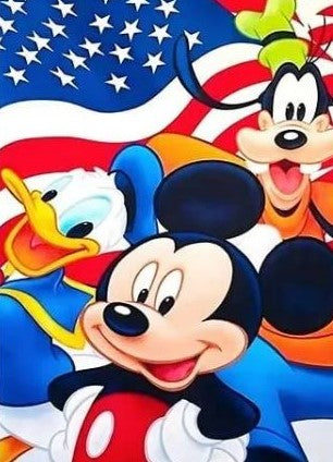 Mickey, Donald y Goofy- Kit de pintura diamante