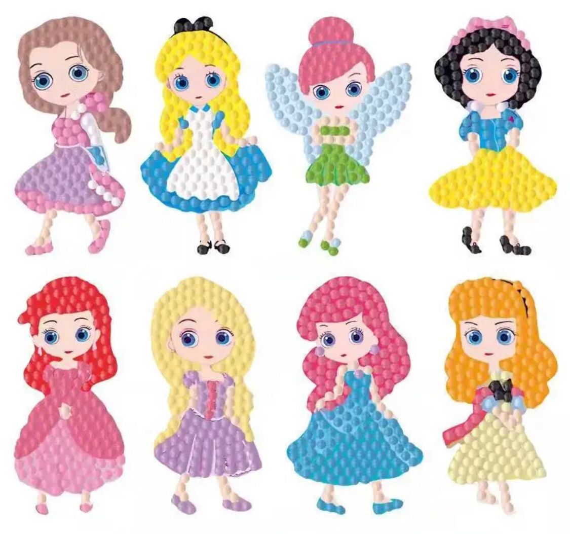 Pintura Diamante Stickers - Princesas