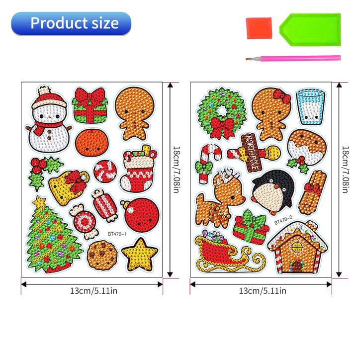 Pintura Diamante Stickers - Navidad 1