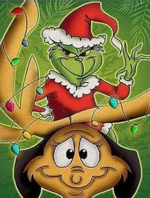 Grinch y Max- Kit de pintura diamante