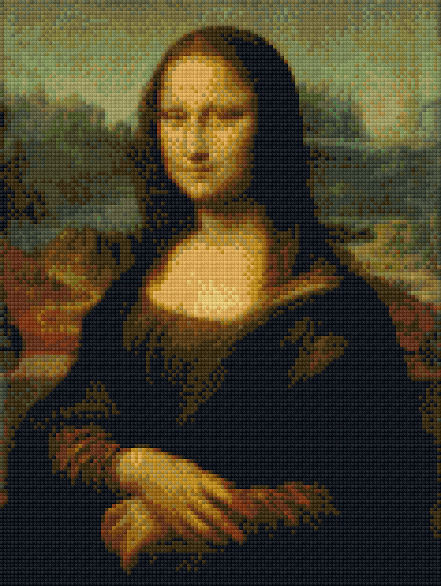 La Gioconda - Leonardo DaVinci diamante cuadrado