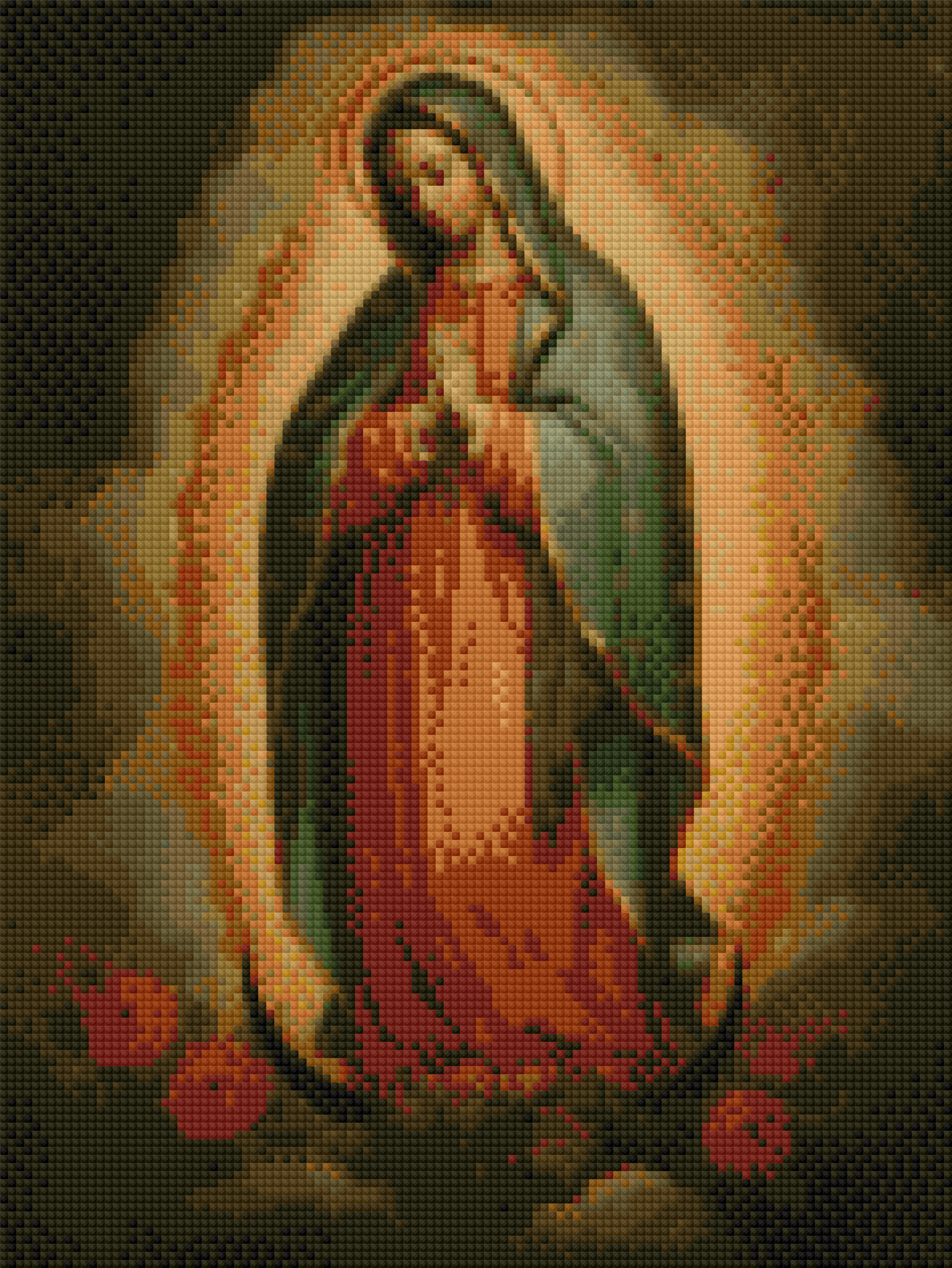 Virgen de Guadalupe diamante cuadrado