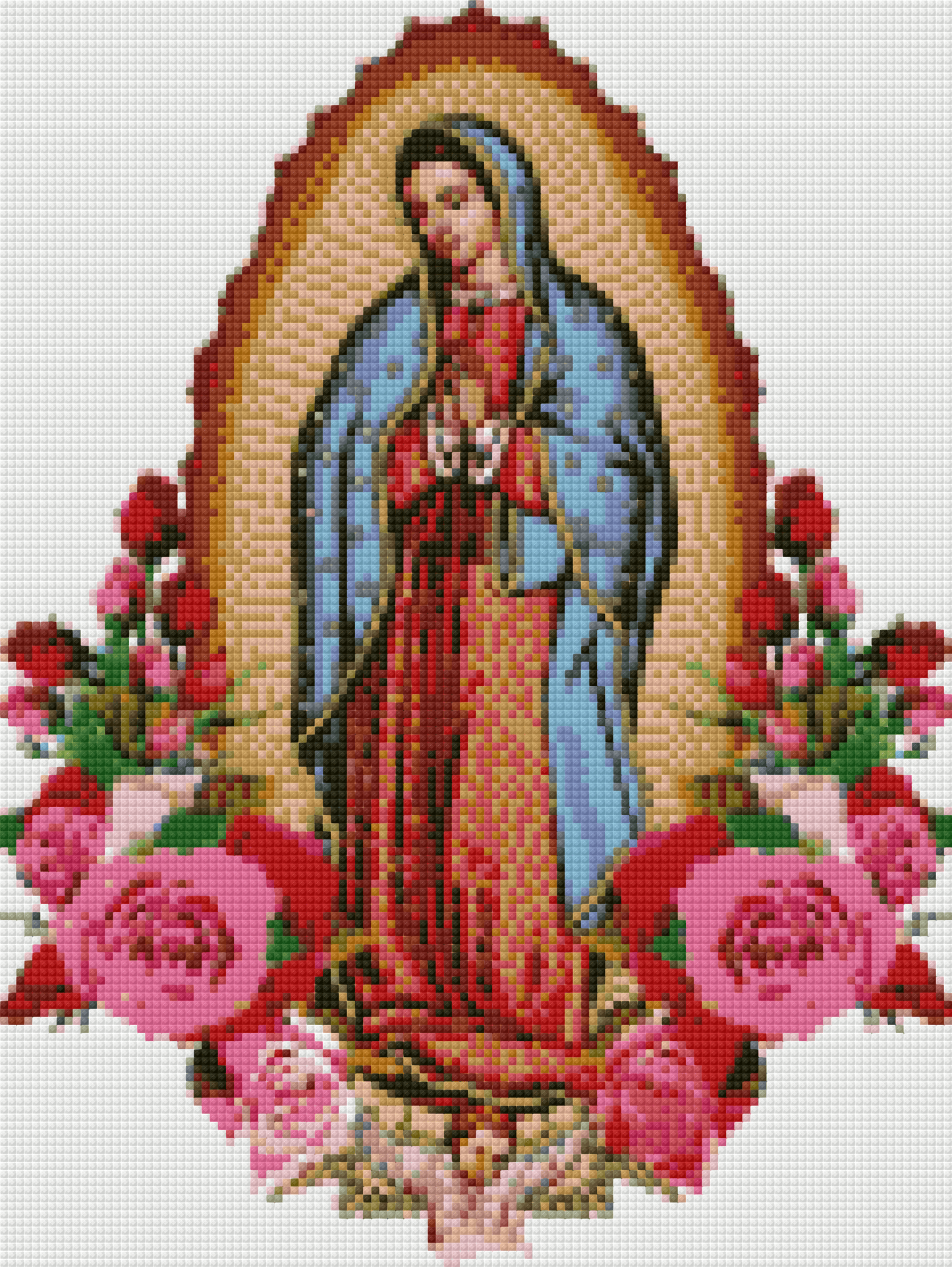 Virgen de Guadalupe diamante cuadrado