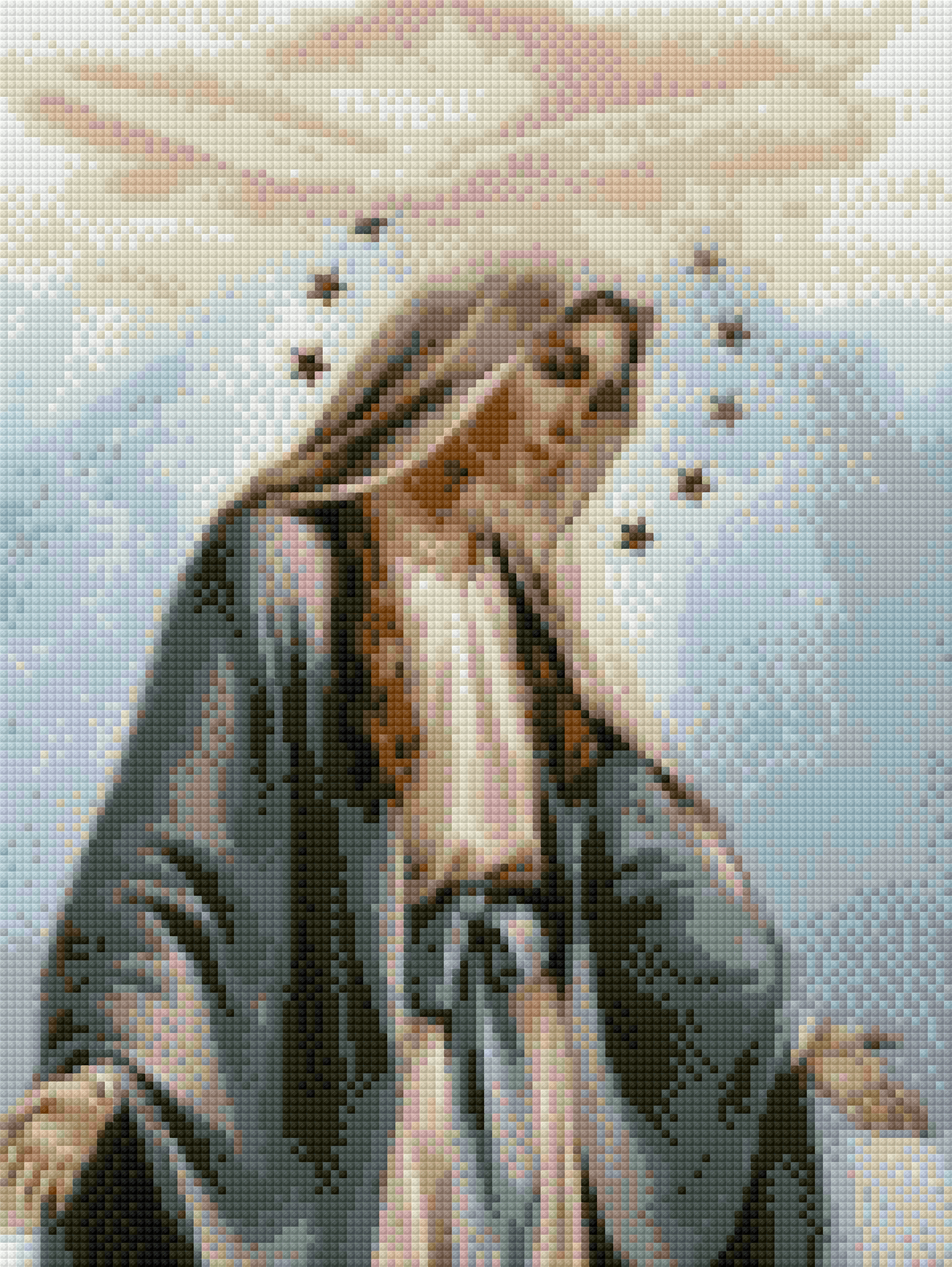 Virgen de Fátima diamante cuadrado