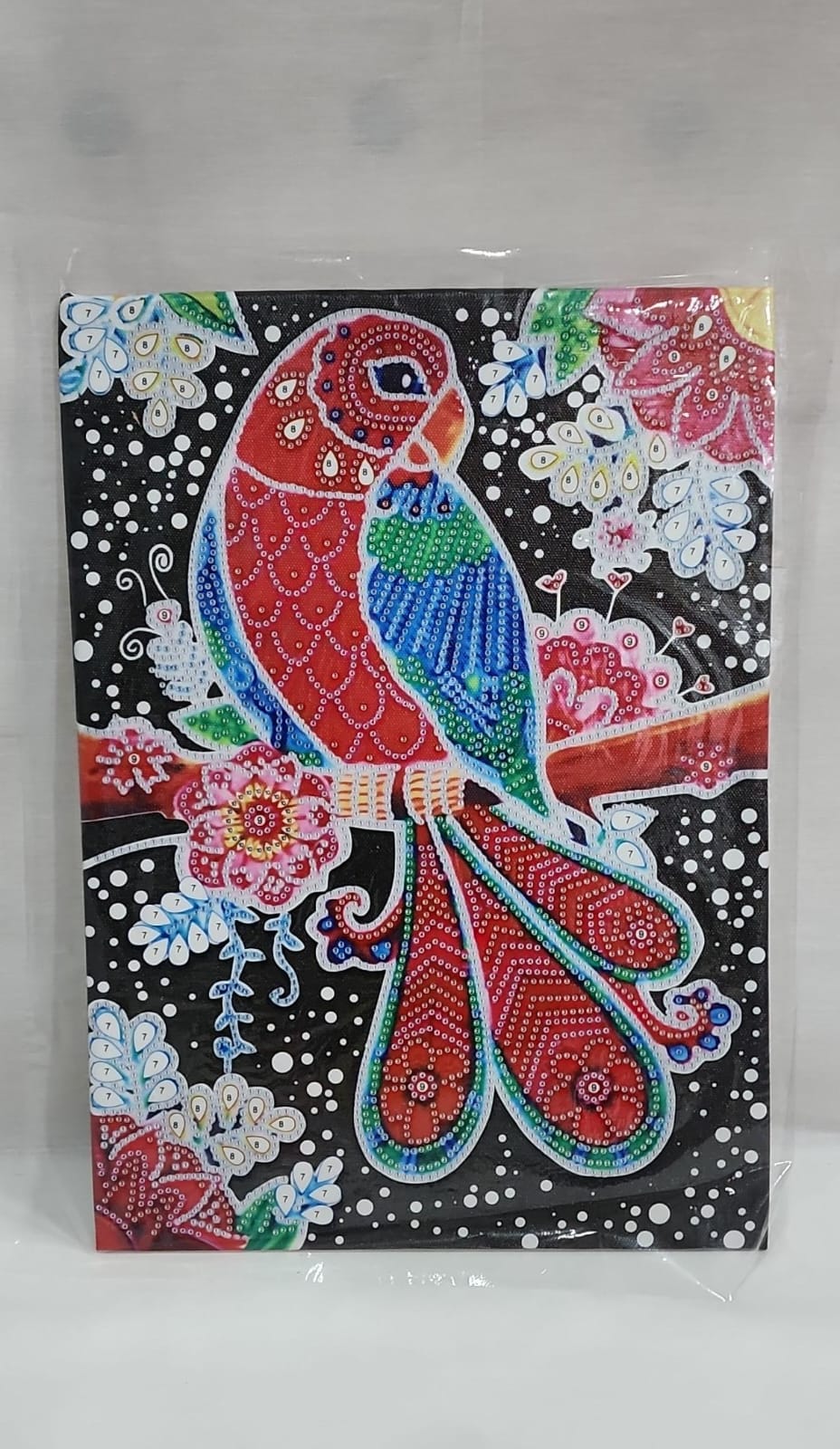Cuadro de pintura diamante Mandala Loro- Kit de pintura diamante