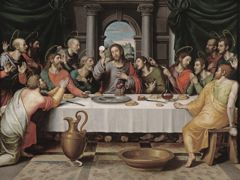 La Última Cena diamante cuadrado