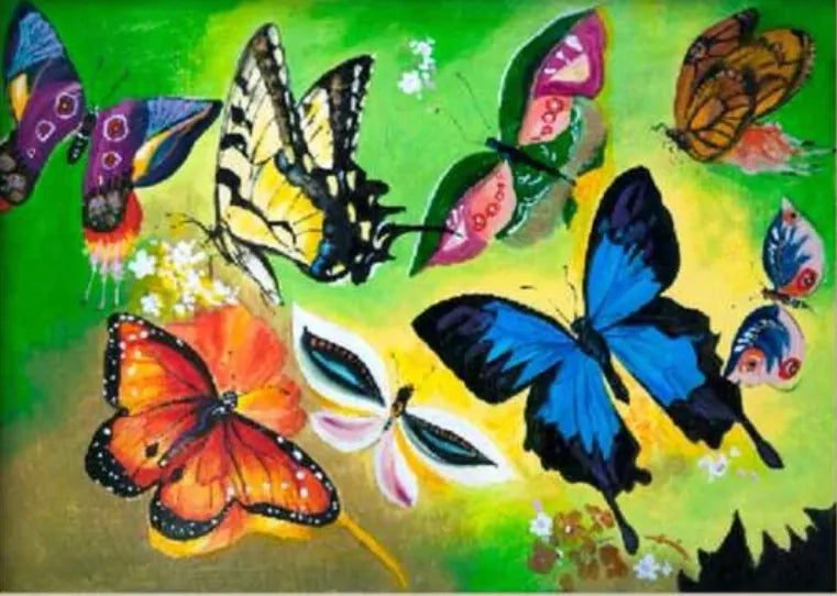 Pintura Diamante - Mariposas libres de colores