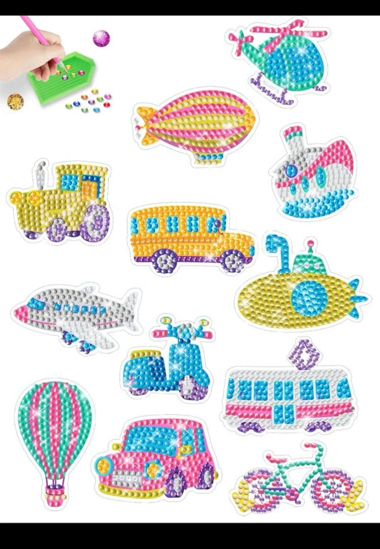 Pintura Diamante Stickers - Transportes