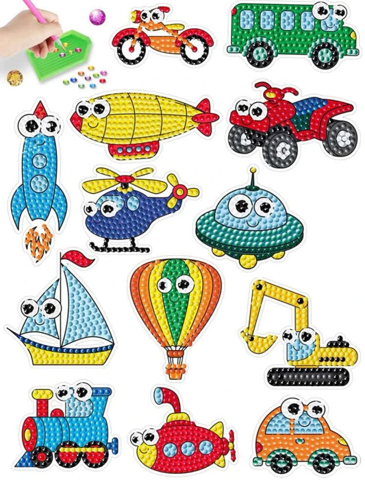 Pintura Diamante Stickers - Transportes