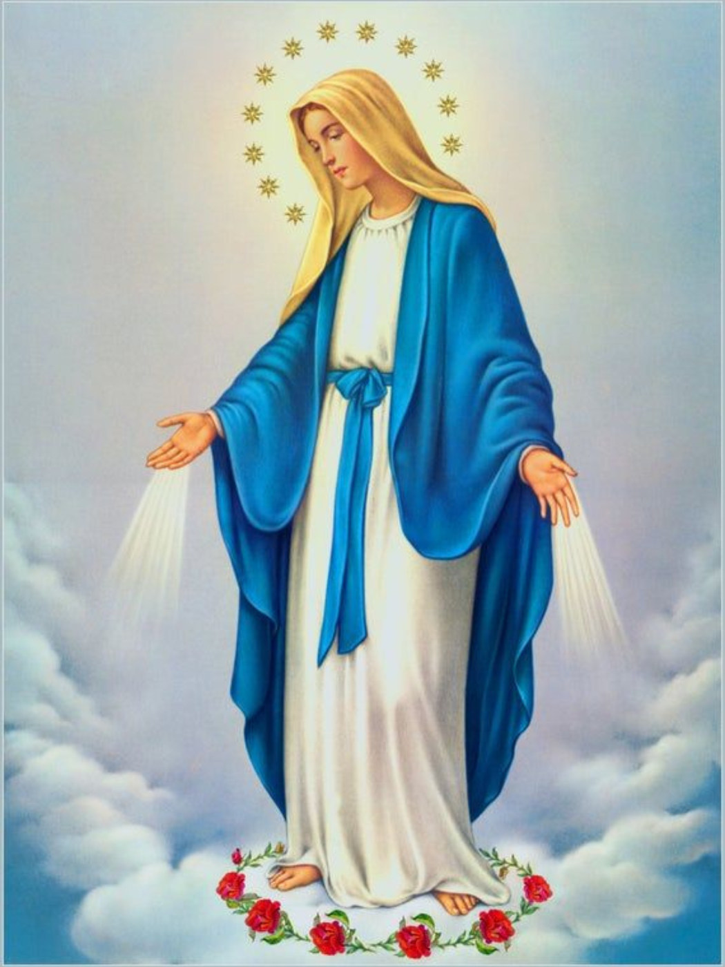 Virgen María diamante cuadrado