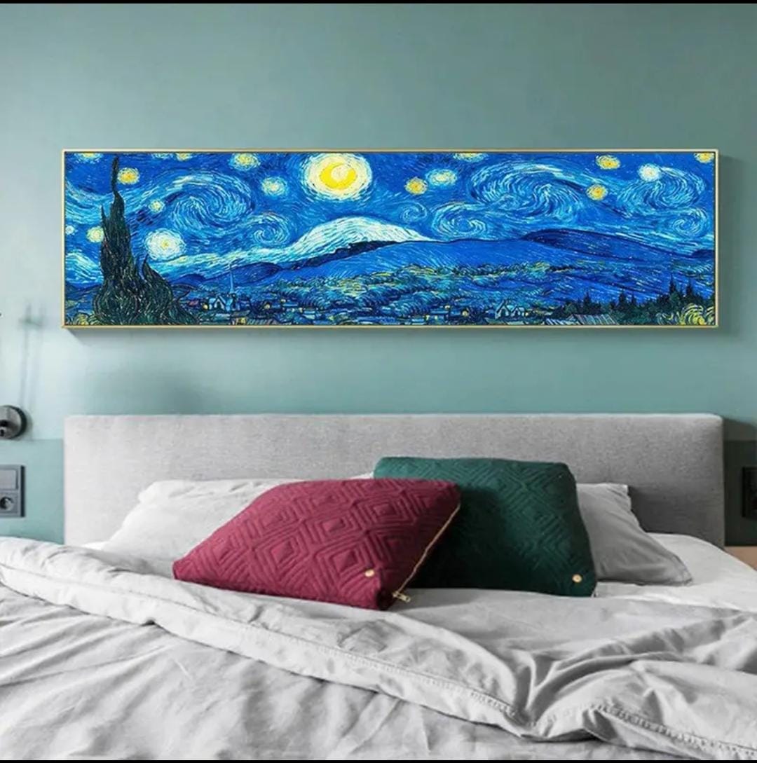 La Noche Estrellada de Van Gogh en lienzo extra large 30x80cm