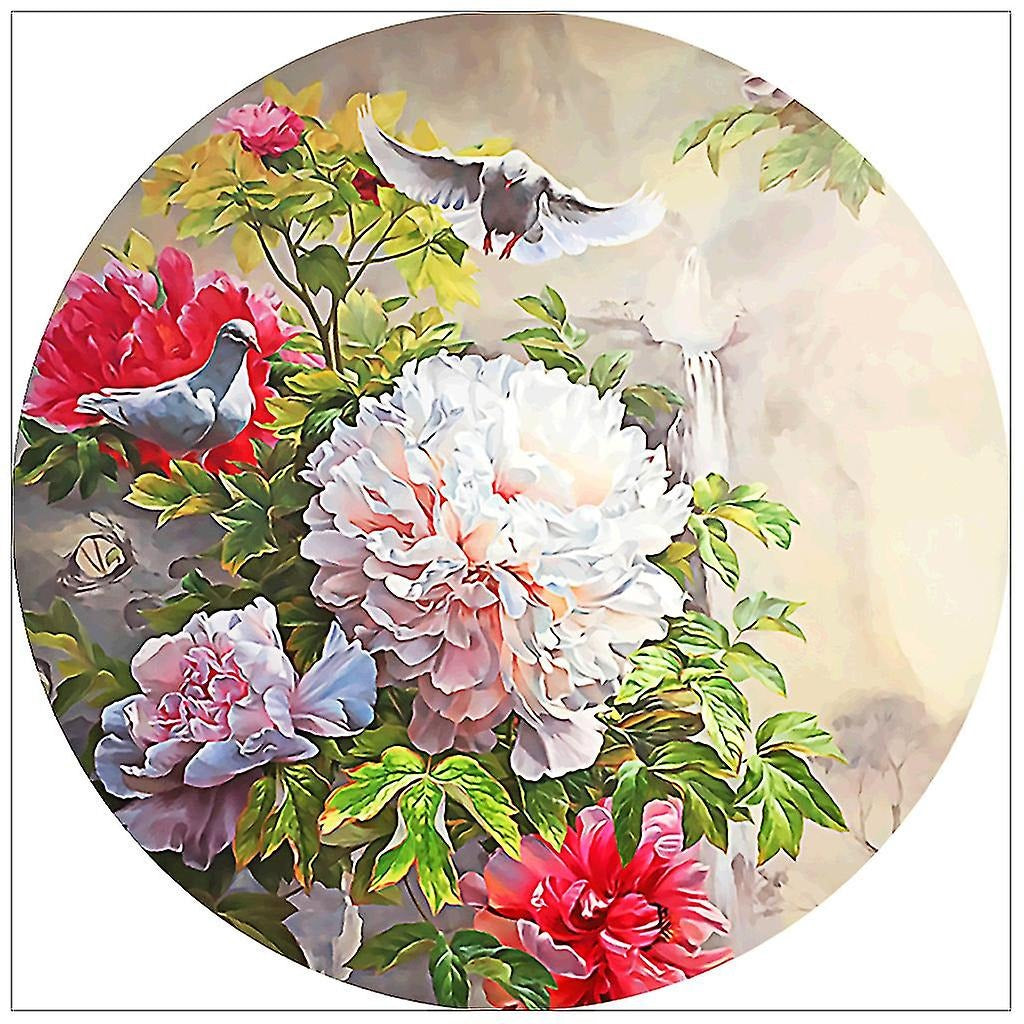 Rosas y pájaros - Kit de pintura diamante