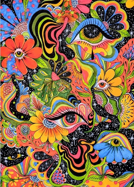 Mundo psicodélico- Kit de pintura diamante