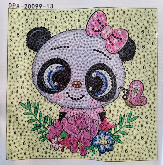 Oso Panda con lazo (Kit pequeño)