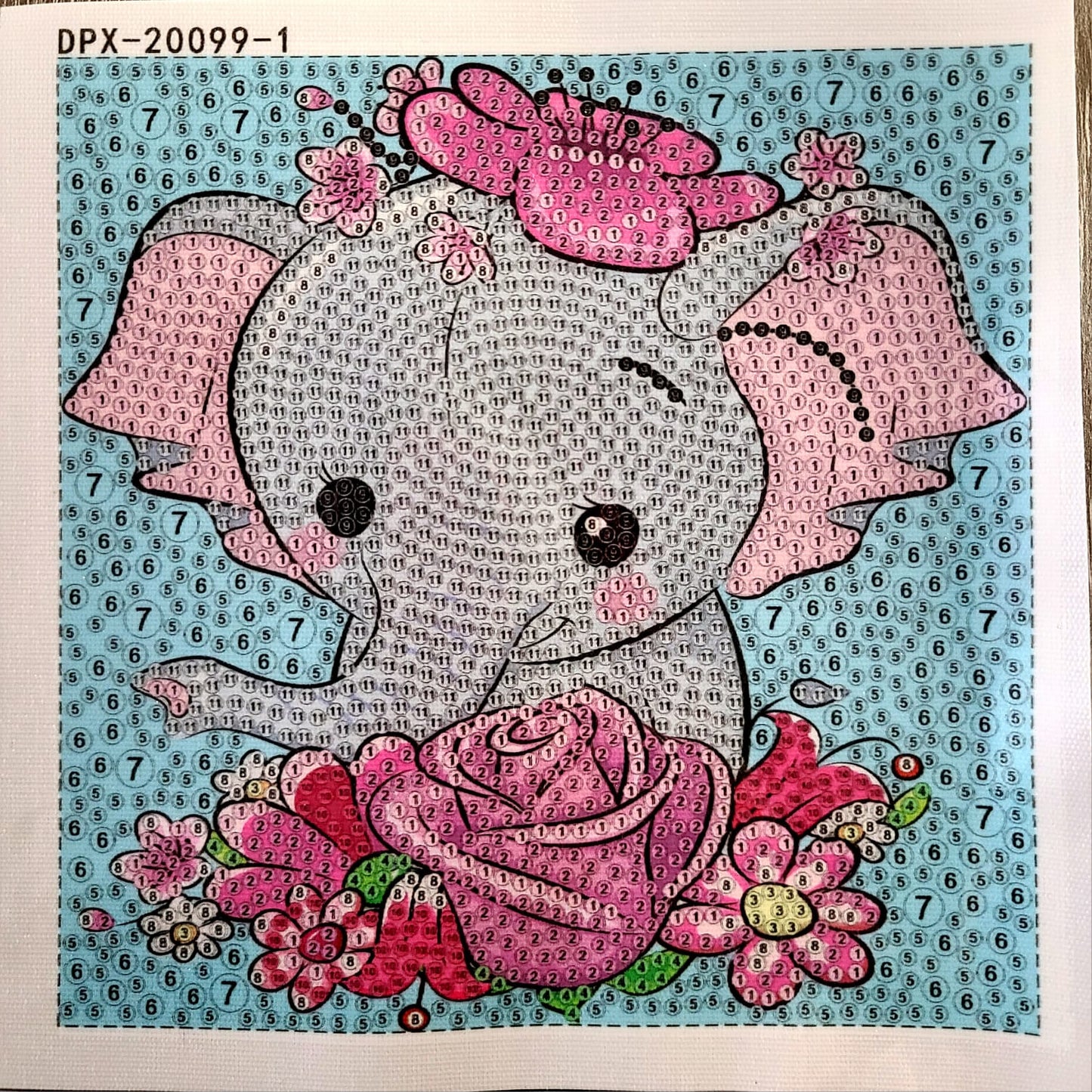 Elefante con rosas (Kit pequeño)