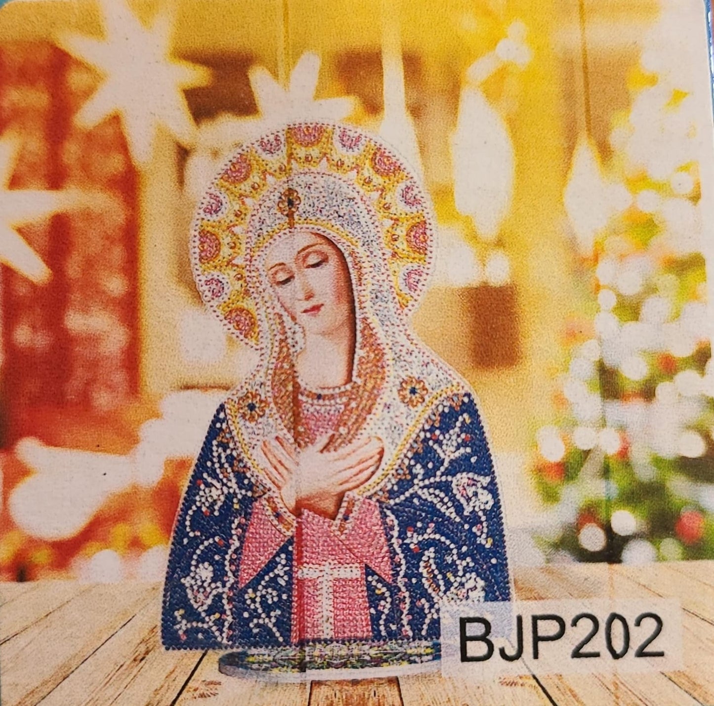 Adorno 3D de pintura diamante -Virgen