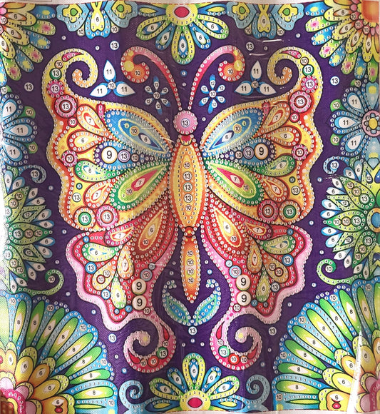 Mandala Mariposa- Kit de pintura diamante