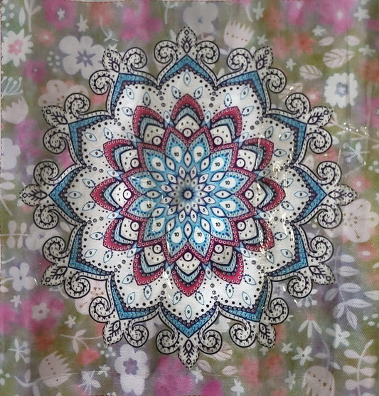 Mandala Rosas y Verde- Kit de pintura diamante