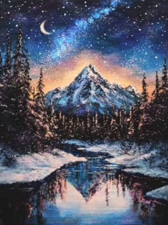 Paisaje de Invierno - kit de pintura diamante