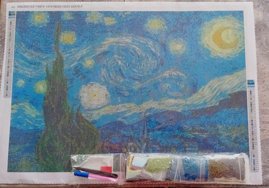 Noche Estrellada Alta Calidad 50x70 cm (lienzo XL)