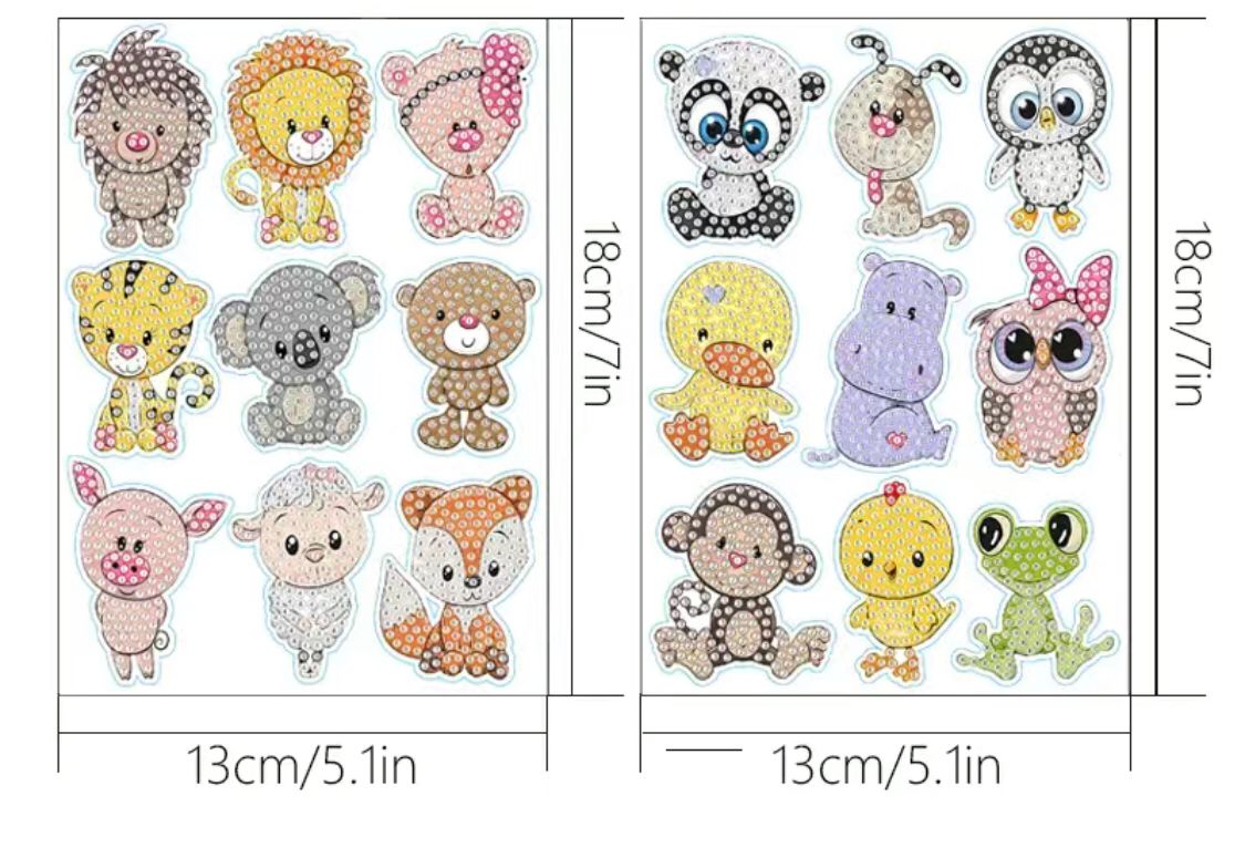 Pintura Diamante Stickers - Animalitos