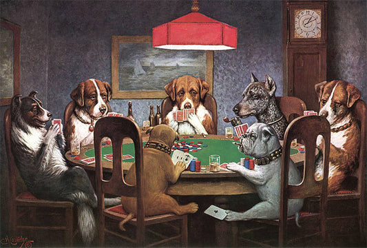 Perros jugando al póker - Cassius Marcellus Coolidge - Kit de pintura diamante