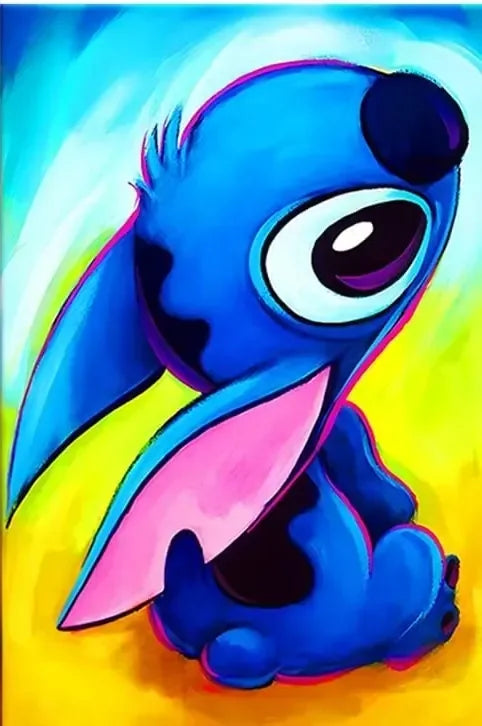 Pintura Diamante - Stitch En Playa