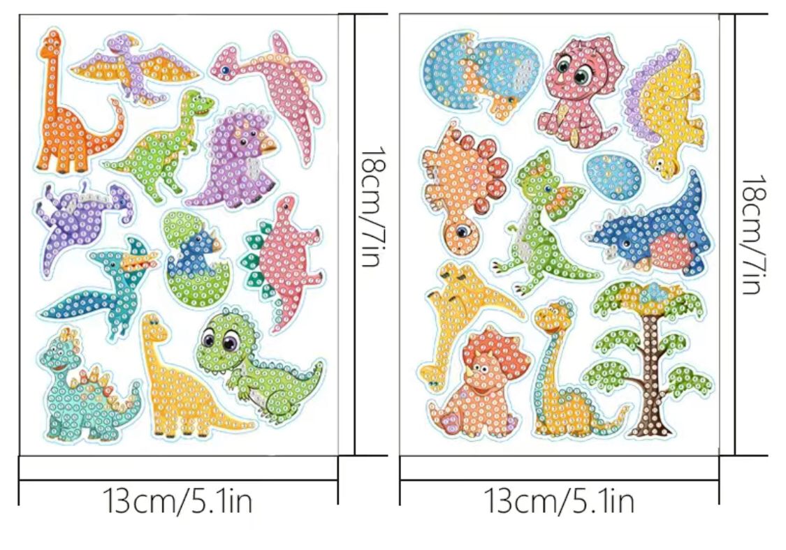 Pintura Diamante Stickers - Dinosaurios
