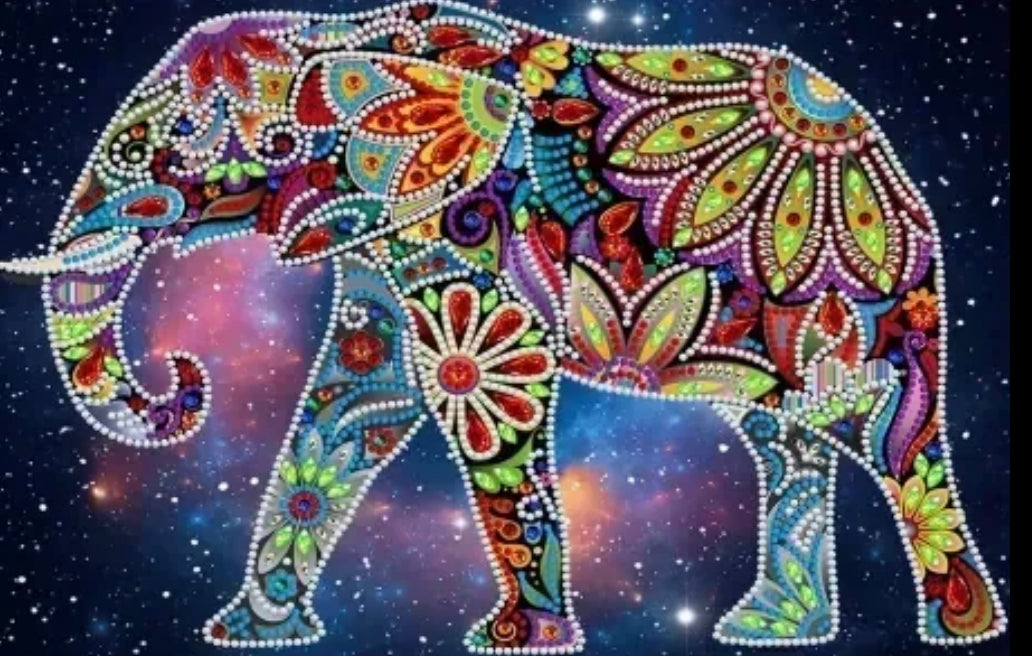Pintura Diamante Premium - Elefante Mandala
