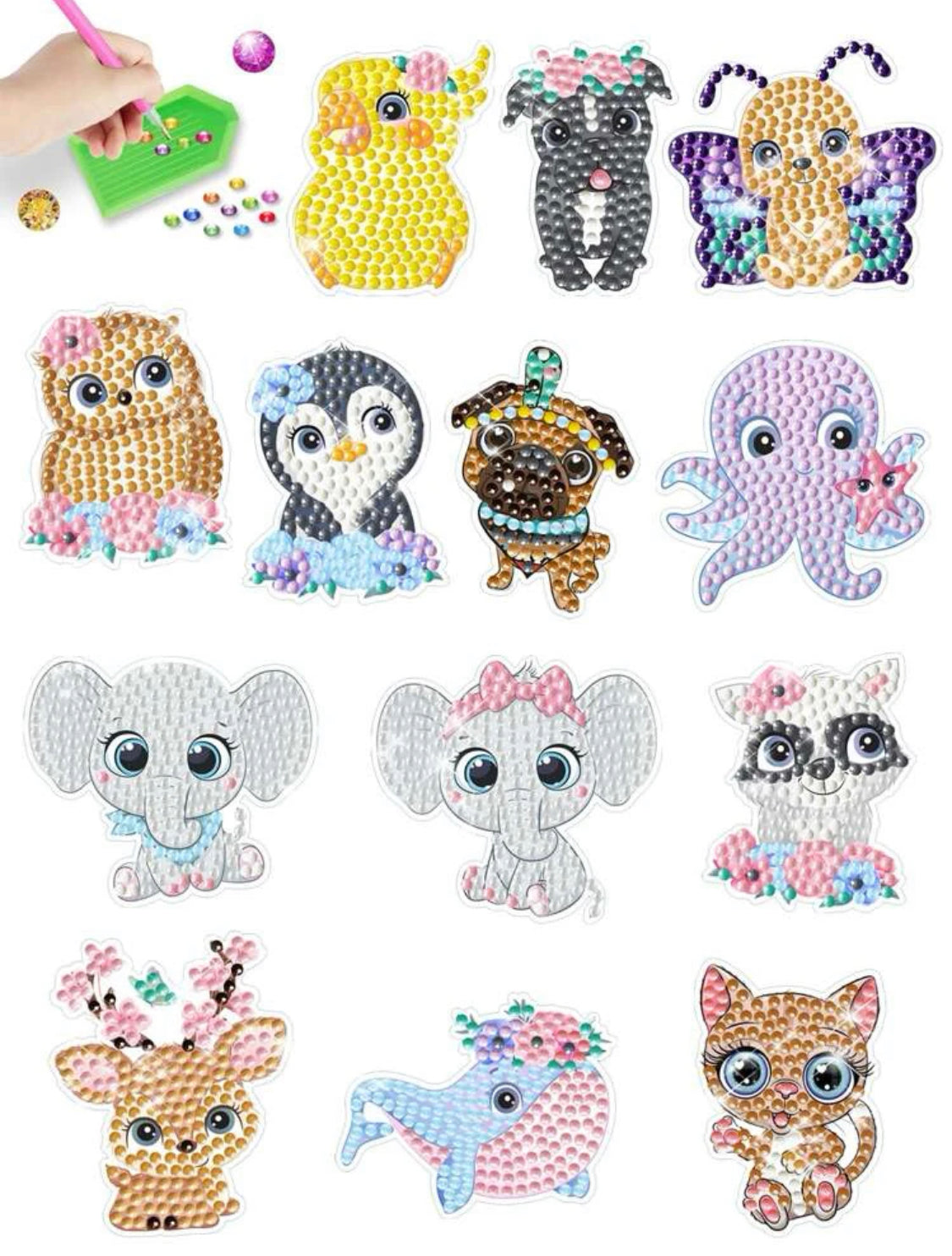 Pintura Diamante Stickers - Animalitos