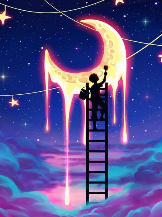 Pintura Diamante Premium - Pintando la Luna