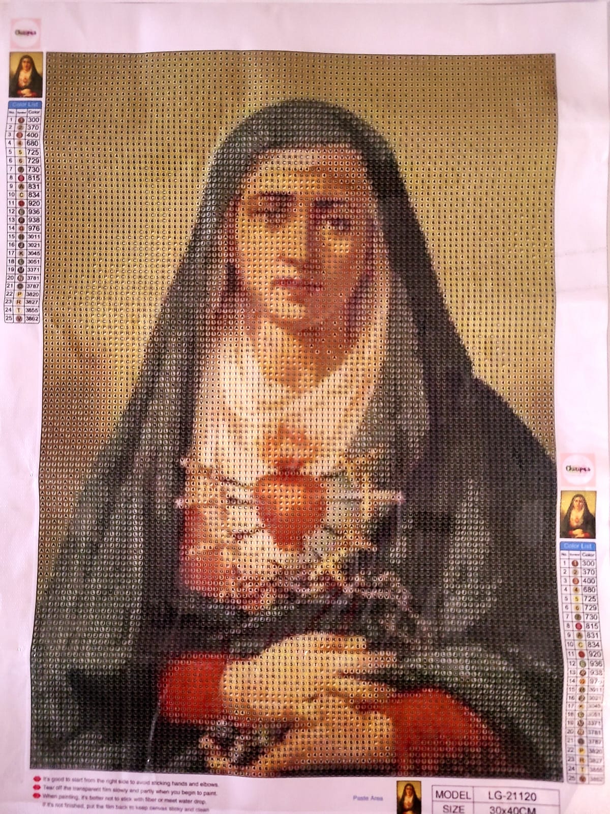 Pintura diamante premium - Virgen de la Dolorosa