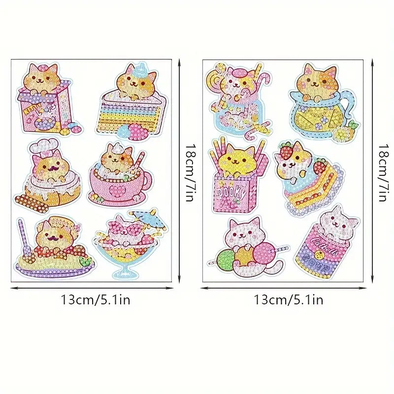 Stickers de pintura diamante - Gatos