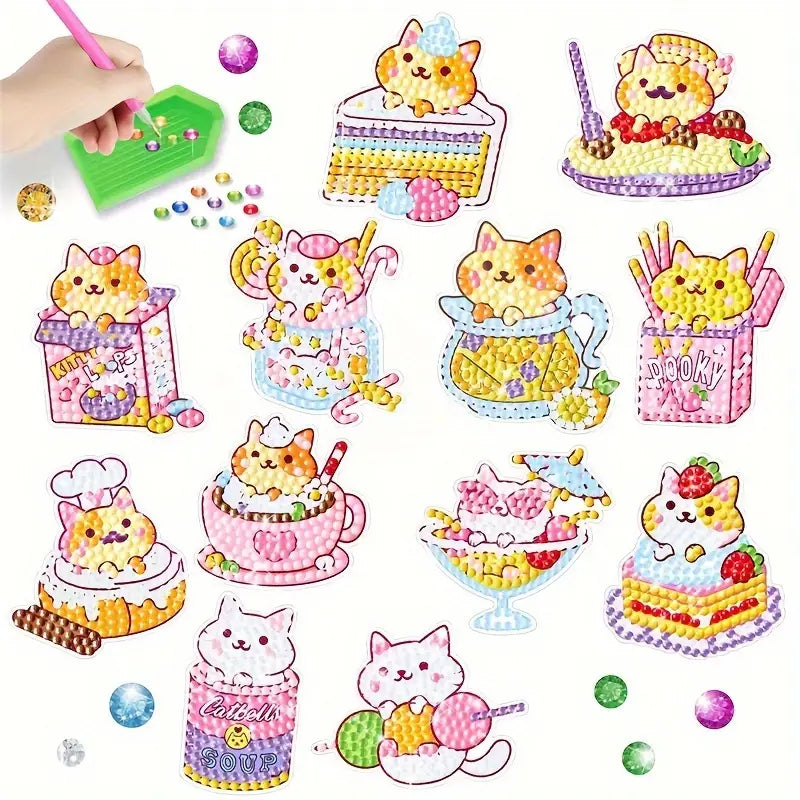 Stickers de pintura diamante - Gatos